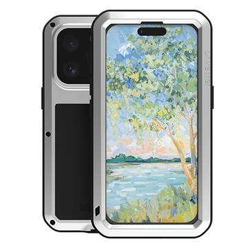 iPhone 16 Pro Max Hybrydowe Etui Love Mei Powerful - Srebrny