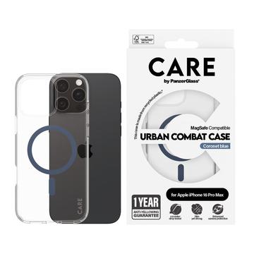 iPhone 16 Pro Max PanzerGlass Care Transparent Urban Combat Case - kompatybilny z MagSafe - niebieski