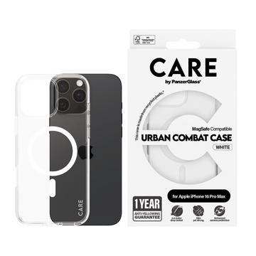 iPhone 16 Pro Max PanzerGlass Care Transparent Urban Combat etui - kompatybilny z MagSafe - biały