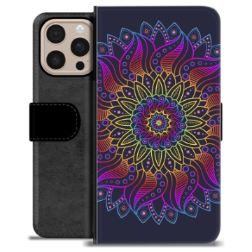 Etui Portfel Premium - iPhone 16 Pro Max - Kolorowa Mandala