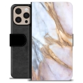 Etui Portfel Premium - iPhone 16 Pro Max - Elegancki Marmur