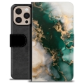 Etui Portfel Premium - iPhone 16 Pro Max - Jadeitowy Marmur