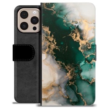 Etui Portfel Premium - iPhone 16 Pro Max - Jadeitowy Marmur