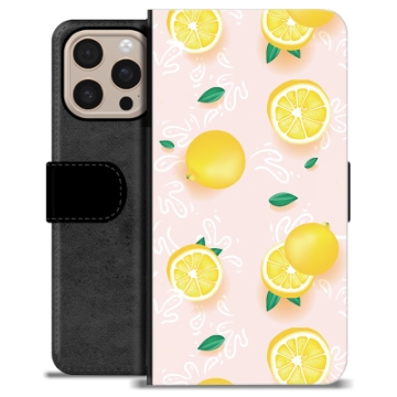 Etui Portfel Premium - iPhone 16 Pro Max - Wzór Cytryny