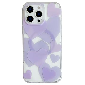 Magnetyczne etui hybrydowe iPhone 16 Pro Max Pure Love - fioletowe