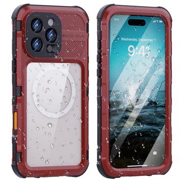 Etui wodoodporne iPhone 16 Pro Max Shellbox M Series IP68 - pokrowiec do nurkowania z kompatybilnością z MagSafe - czerwony
