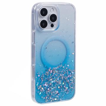 iPhone 16 Pro Max Etui MagSafe Sparkle Glow - niebieskie