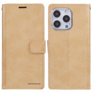Etui portfelowe iPhone 16 Pro Mercury Goospery Blue Moon - Złoto