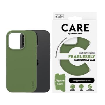 Etui PanzerGlass Care Fearlessly Fashionable na iPhone 16 Pro - kompatybilne z MagSafe - zielone