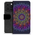 Etui Portfel Premium - iPhone 16 Pro - Kolorowa Mandala