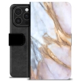 Etui Portfel Premium - iPhone 16 Pro - Elegancki Marmur