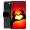 Etui Portfel Premium - iPhone 16 Pro - Sylwetka Serca