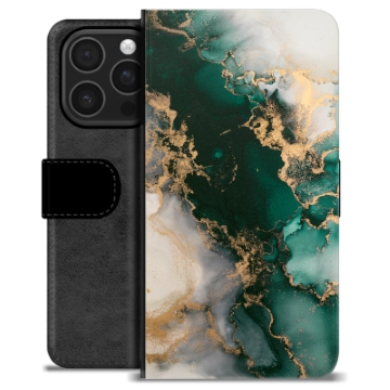 Etui Portfel Premium - iPhone 16 Pro - Jadeitowy Marmur