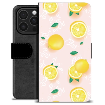 Etui Portfel Premium - iPhone 16 Pro - Wzór Cytryny