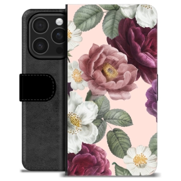 Etui Portfel Premium - iPhone 16 Pro - Romantyczne Kwiaty