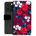 Etui Portfel Premium - iPhone 16 Pro - Vintage Kwiaty