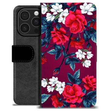 Etui Portfel Premium - iPhone 16 Pro - Vintage Kwiaty