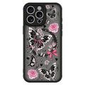 iPhone 16 Pro Stylowe magnetyczne etui ochronne - motyle / róże