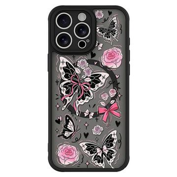 iPhone 16 Pro Stylowe magnetyczne etui ochronne - motyle / róże