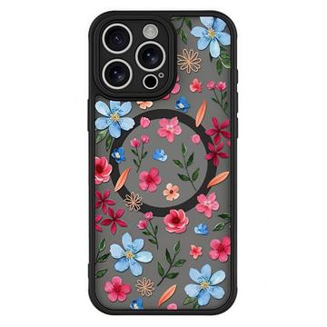 iPhone 16 Pro Stylowe magnetyczne etui ochronne - kolorowe kwiaty