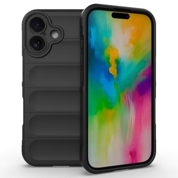 iPhone 16 Etui z TPU Rugged - Czerń