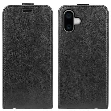 iPhone 16 Pionowe Etui z Kieszenią na Kartę - Czarne