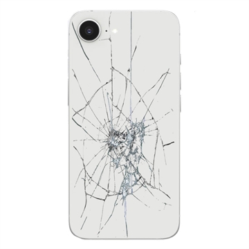 Naprawa tylnej obudowy telefonu iPhone 16e - Tylko szkło - Biel