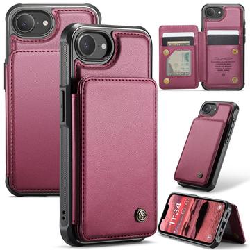 Etui Caseme C22 na karty RFID do iPhone 16e - czerwone