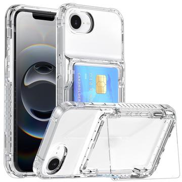 iPhone 16e Przezroczyste Etui z Uchwytem na Kartę