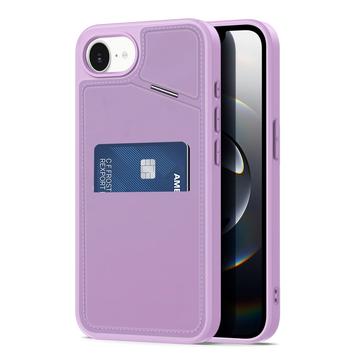 Etui magnetyczne iPhone 16e Dux Ducis Rafi II z podpórką i kieszeniami na karty - fioletowe