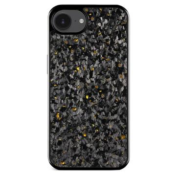Hybrydowe etui iPhone 16e Tekstura kuta - złote