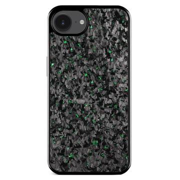 Hybrydowe etui iPhone 16e Tekstura kuta - zielone