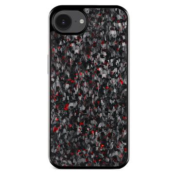 Hybrydowe etui iPhone 16e Tekstura kuta - czerwone