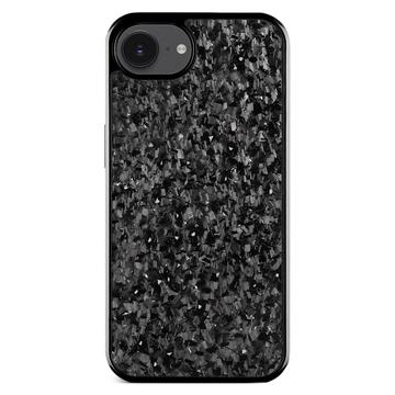 Hybrydowe etui iPhone 16e Tekstura kuta - srebrne