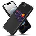 iPhone 16e Etui KSQ z Miejscem na Kartę - Czarne