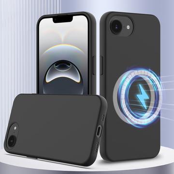 iPhone 16e Etui z Płynnego Silikonu - kompatybilne z MagSafe - Czarne