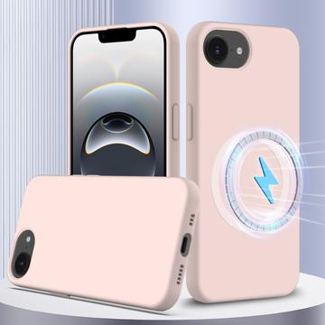 iPhone 16e Etui z Płynnego Silikonu - kompatybilne z MagSafe - Róż