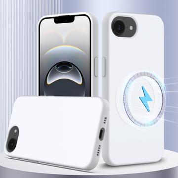 iPhone 16e Etui z Płynnego Silikonu - kompatybilne z MagSafe - Biel