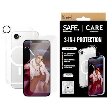 Zestaw iPhone 16e PanzerGlass Care Fashion 3 w 1 - przezroczysty