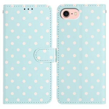 Etui Portfelowe w Kropki do iPhone 16e - Niebieski