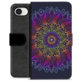 Etui Portfel Premium - iPhone 16e - Kolorowa Mandala