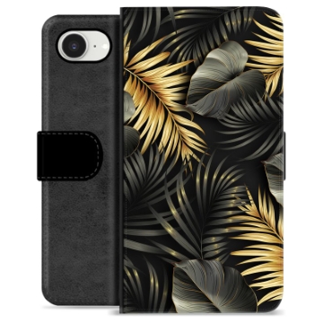 Etui Portfel Premium - iPhone 16e - Złote Liście
