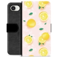Etui Portfel Premium - iPhone 16e - Wzór Cytryny