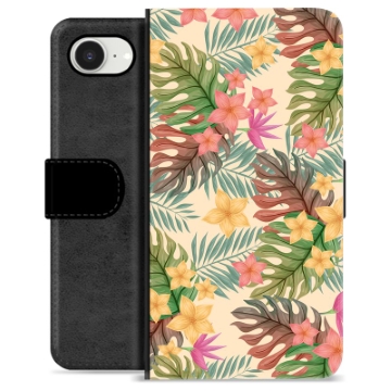 Etui Portfel Premium - iPhone 16e - Różowe Kwiaty