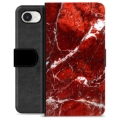 Etui Portfel Premium - iPhone 16e - Czerwony Marmur