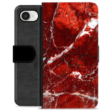 Etui Portfel Premium - iPhone 16e - Czerwony Marmur