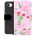 Etui Portfel Premium - iPhone 16e - Kwiaty Akwarelowe