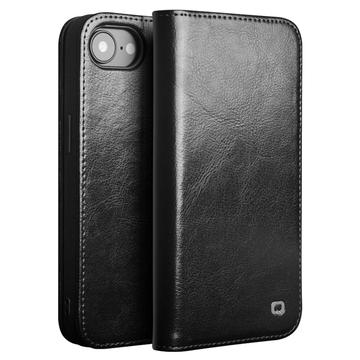iPhone 16e Klasyczne Skórzane Etui z Portfelem Qialino
