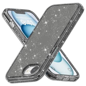 iPhone 16e Hybrydowe Etui Stylish Glitter Series - Czerń