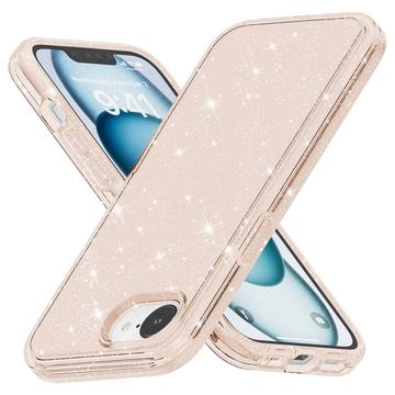 Hybrydowe Etui Stylish Glitter Series - iPhone 16e – Złoto